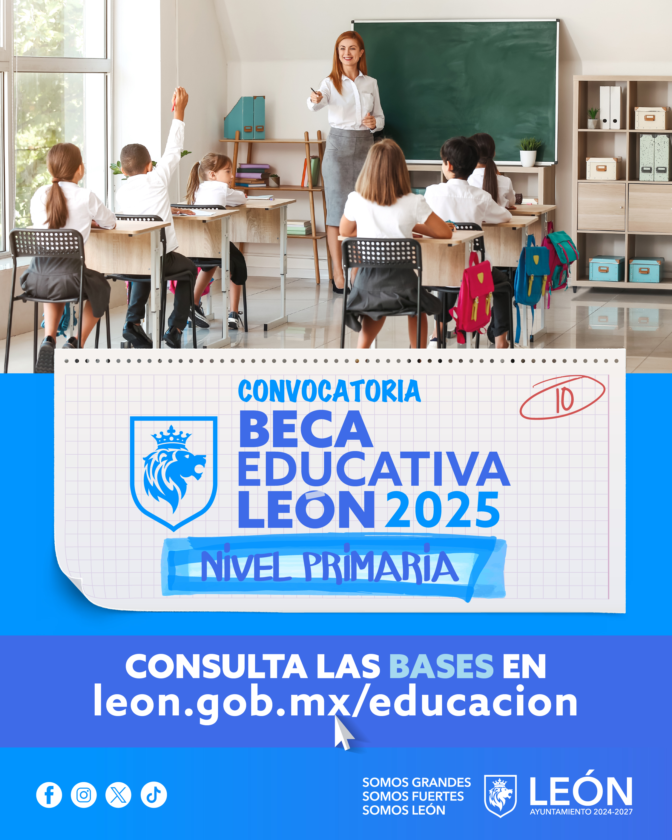 Convocatoria Beca Educativa León 2025 Primaria