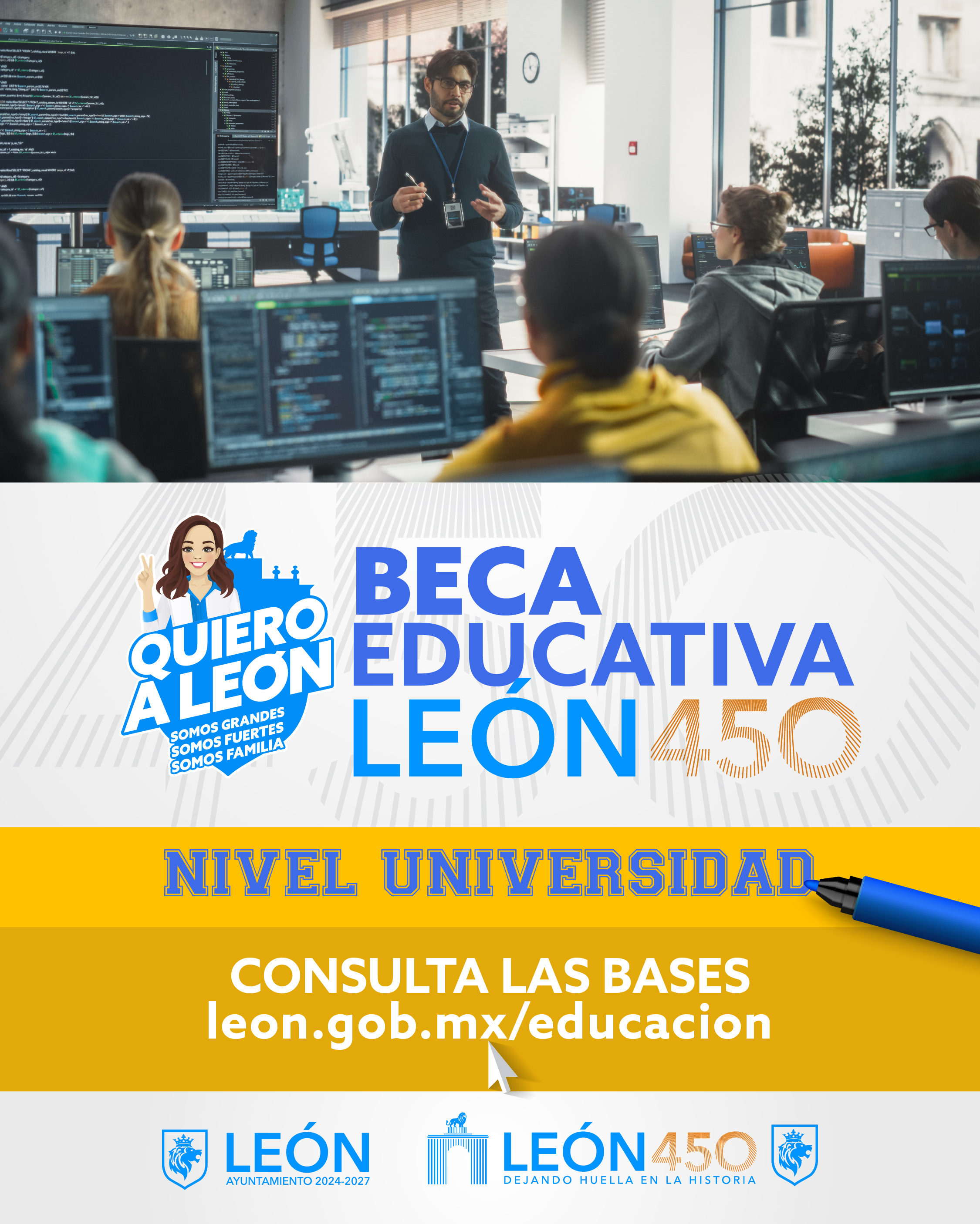 Beca Educativa León 450 Nivel Superior (Universidad)