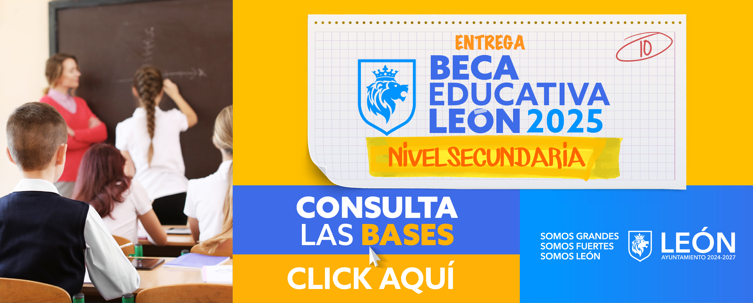 Convocatoria Beca Educativa León 2025 Secundaria